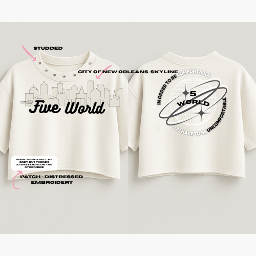 Five World Signature Cropped Tee